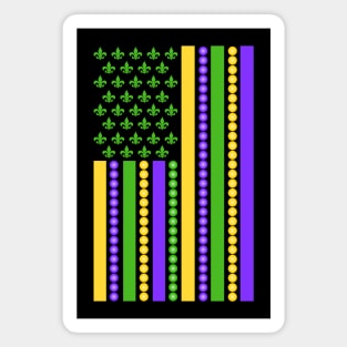 Mardi Gras Flag - New Orleans Magnet